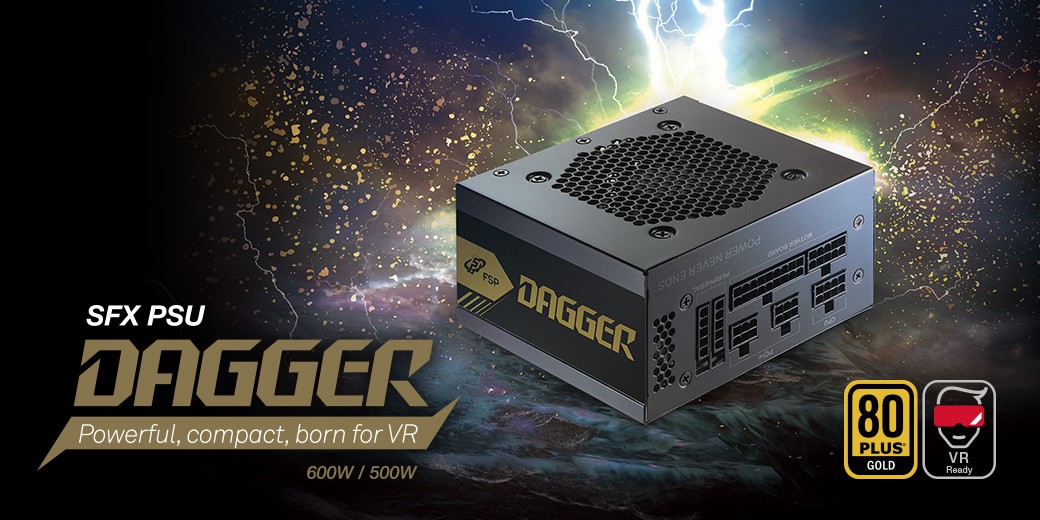 Nguồn FSP Power Supply DAGGER Series SDA600 Active PFC (80 Plus Gold/Full Modular/Micro ATX/Màu Đen) giới thiệu 1